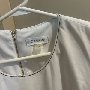 Calvin Klein Ivory Dress with Zip Detail